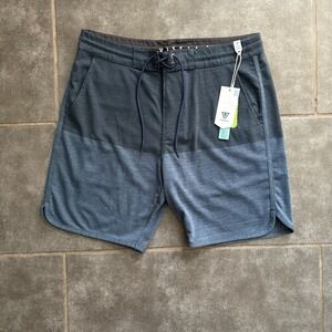 NWT Vissla Shorts Locker Eco 18.5" Sofa Surfer M Stripe Blue Stretch Spring